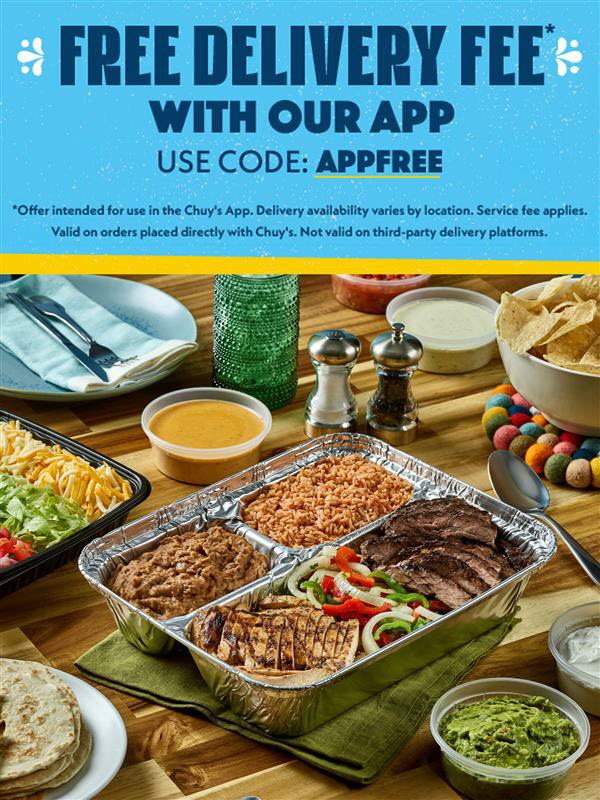 Free Delivery Fee with our app. Use code: APPFREE. 