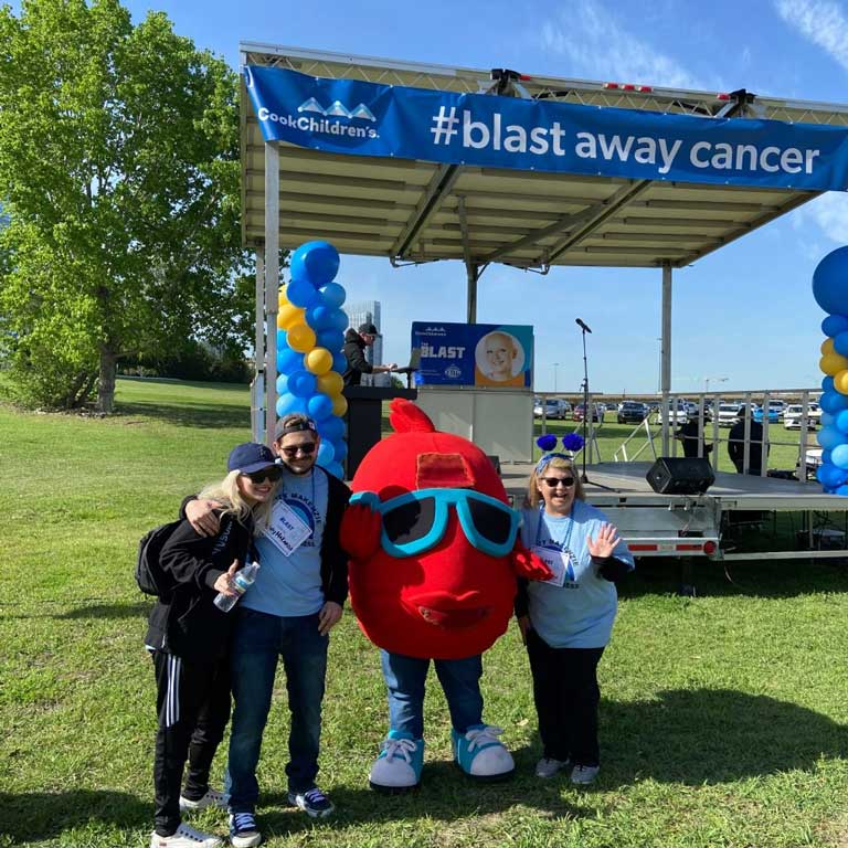 Visiting the Cook Children's Blast Away Cancer event.