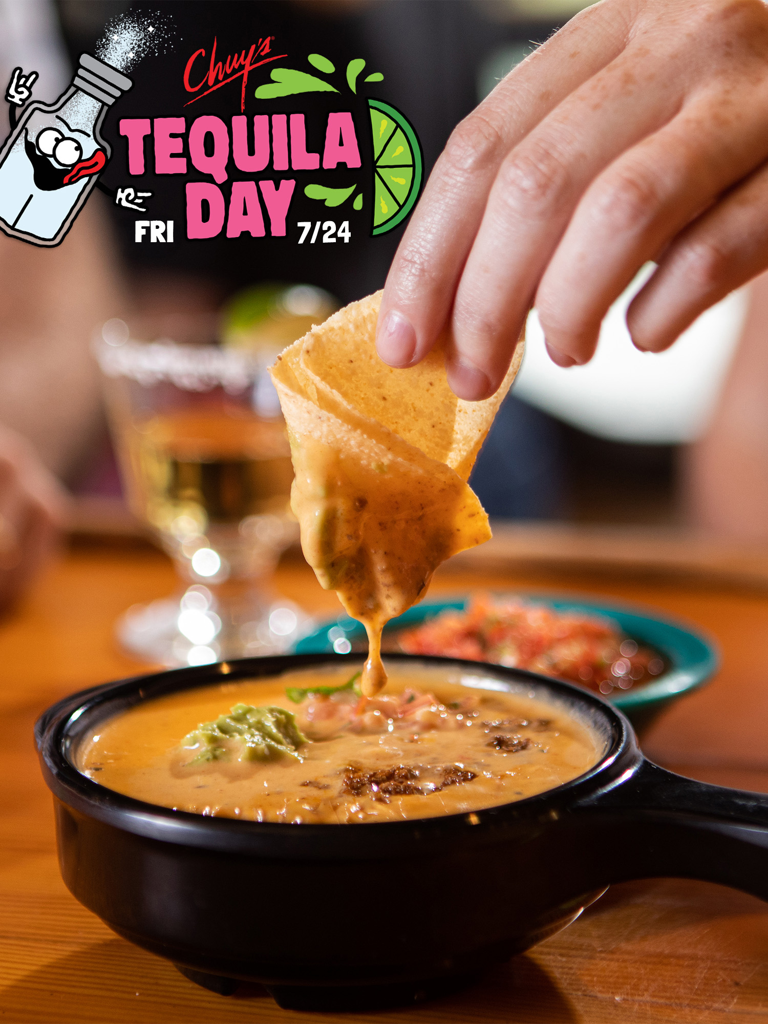 Come celebrate National Tequila Day at Chuy's. Special deals coming soon.